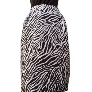 Attention Zebra Print Pencil Skirt Size 14 NWT Pockets